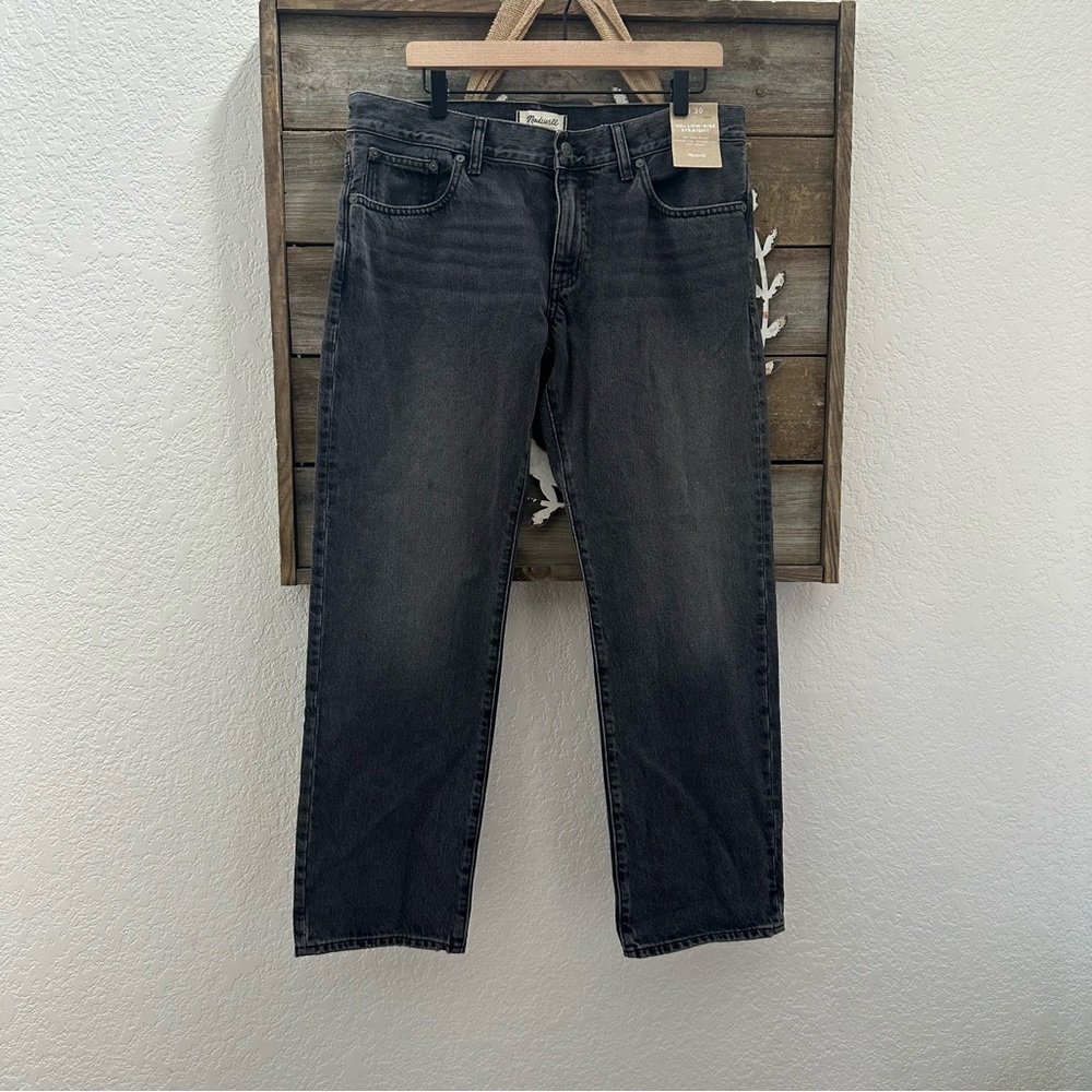 Madewell 90’s Low-rise Straight Black Wash Jeans size 30 NWT N0653